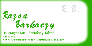 rozsa barkoczy business card